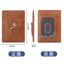 AirTag multi-card slot Apple tracker anti-lost protective cover card bag anti-theft brush Crazy Horse PU leather RFID bag - Korvel