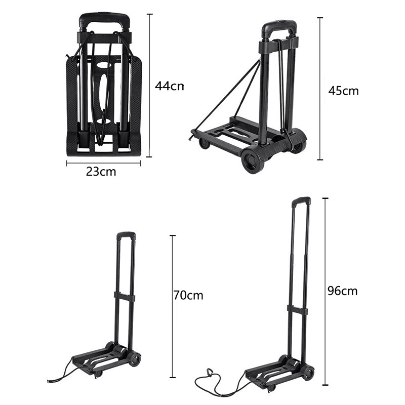 Chariot de bagages portable pliable - Compagnon de voyage polyvalent