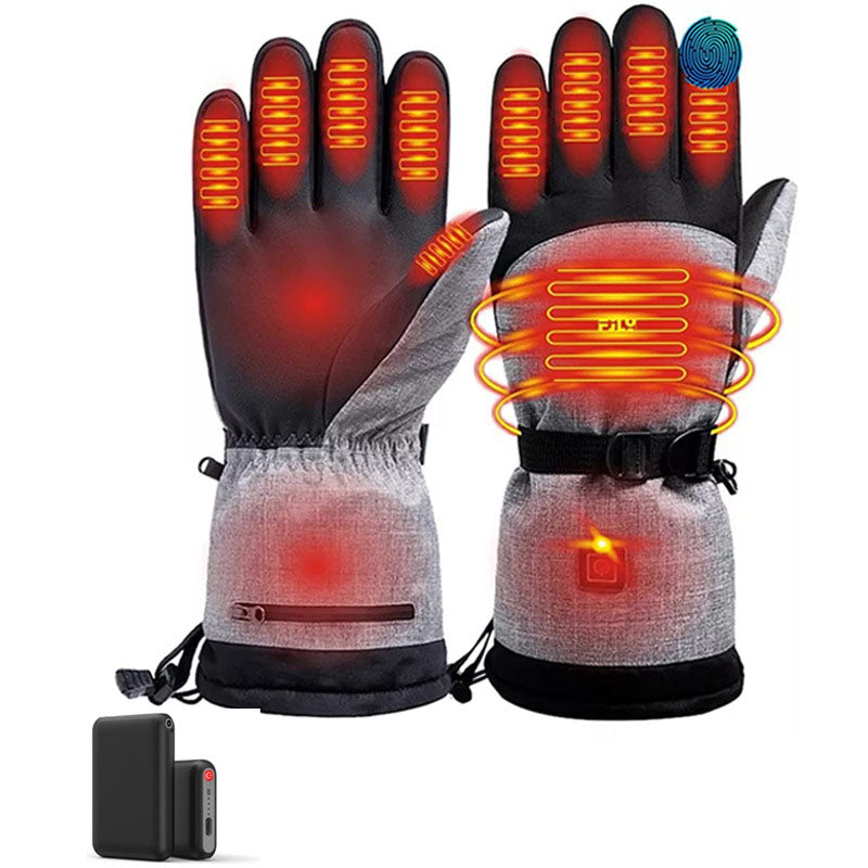Intelligent temperature control heating gloves USB charging heating outdoor skiing cycling electric heating gloves - Korvel