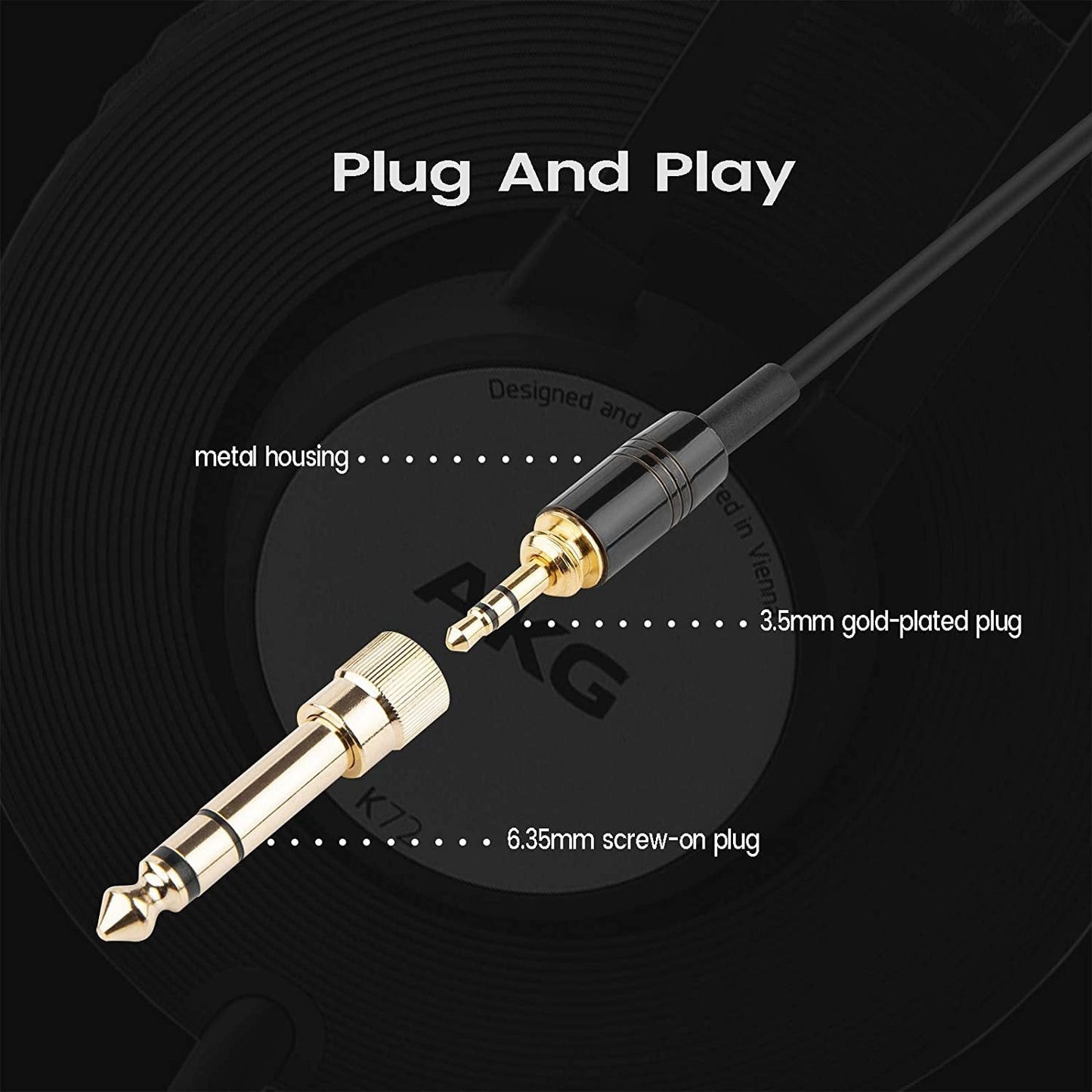Used for K240 K141 K271 K702 K712 181 Mini Canon Headphone Spring Earphone Cable - Korvel