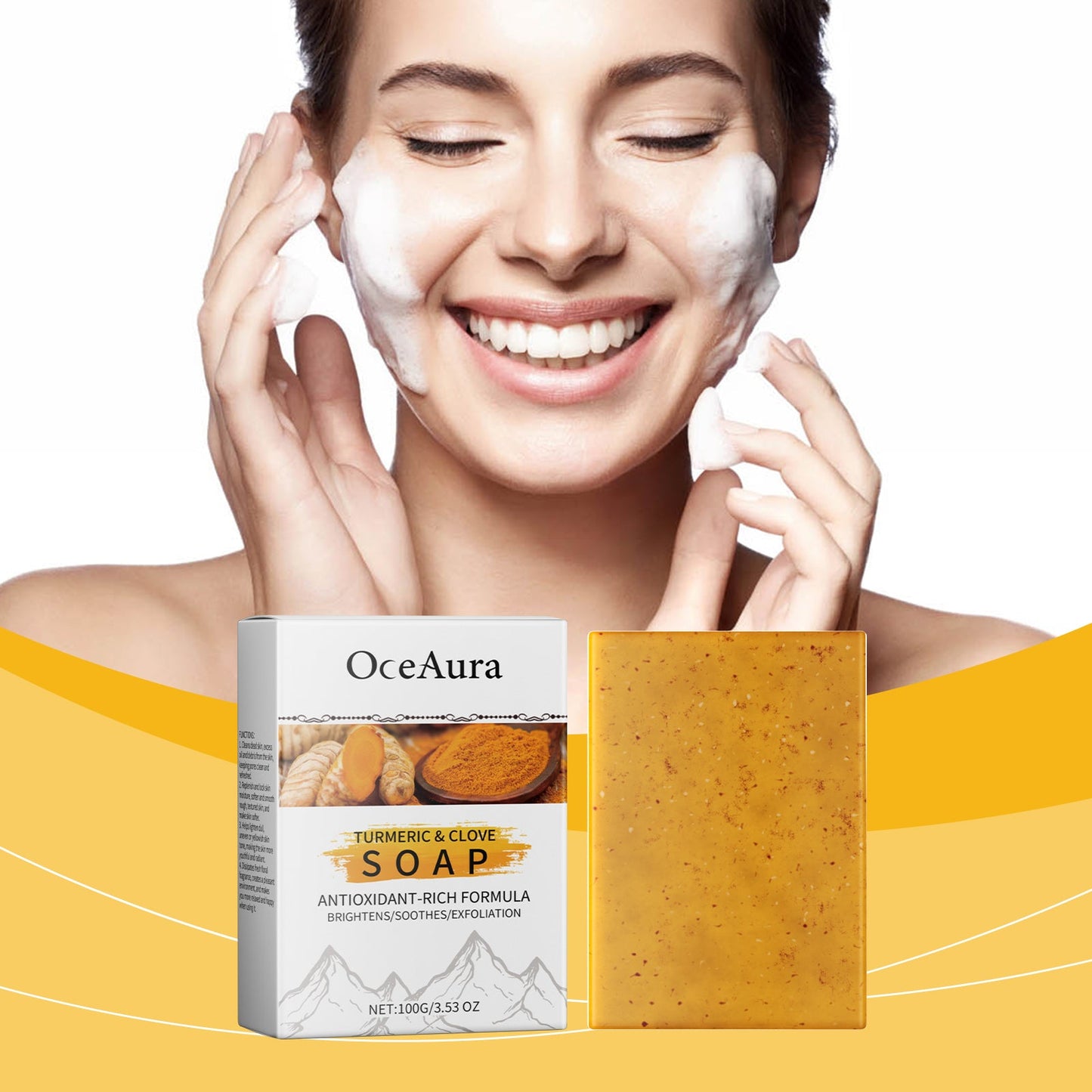 Turmeric Clove Essential Oil Bar Soap for Gentle Cleansing