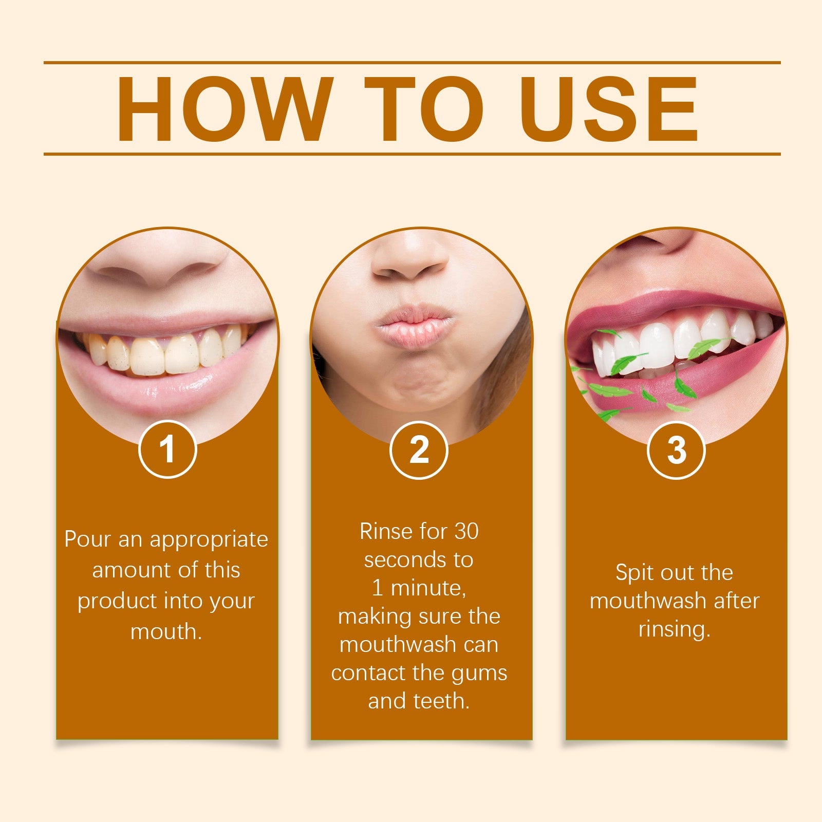 Herbal Mouthwash, Herbal Ingredients Gently Clean Teeth Odor Daily Care Mouthwash - Korvel