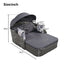 GO 79.9" Outdoor Sunbed with Adjustable Canopy, Double lounge, PE Rattan Daybed, Gray Wicker And Cushion - Korvel