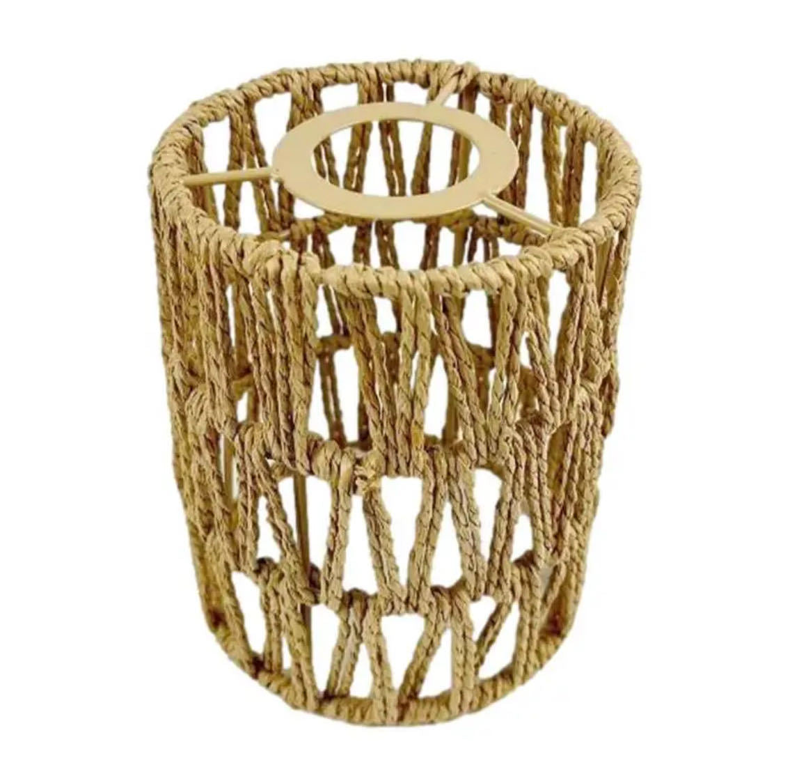 Paper rope lampshade hand woven bamboo lampshade Bohemian style lampshade ﻿ - Korvel