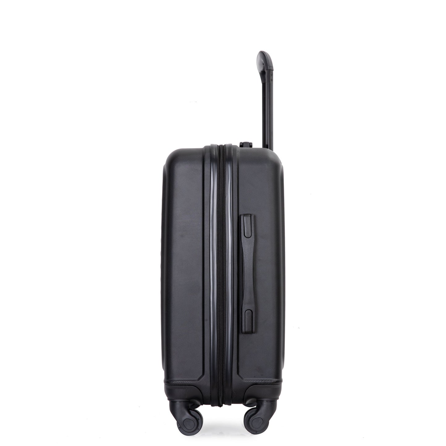 20" Carry on Luggage Lightweight Suitcase, Spinner Wheels, Black - Korvel