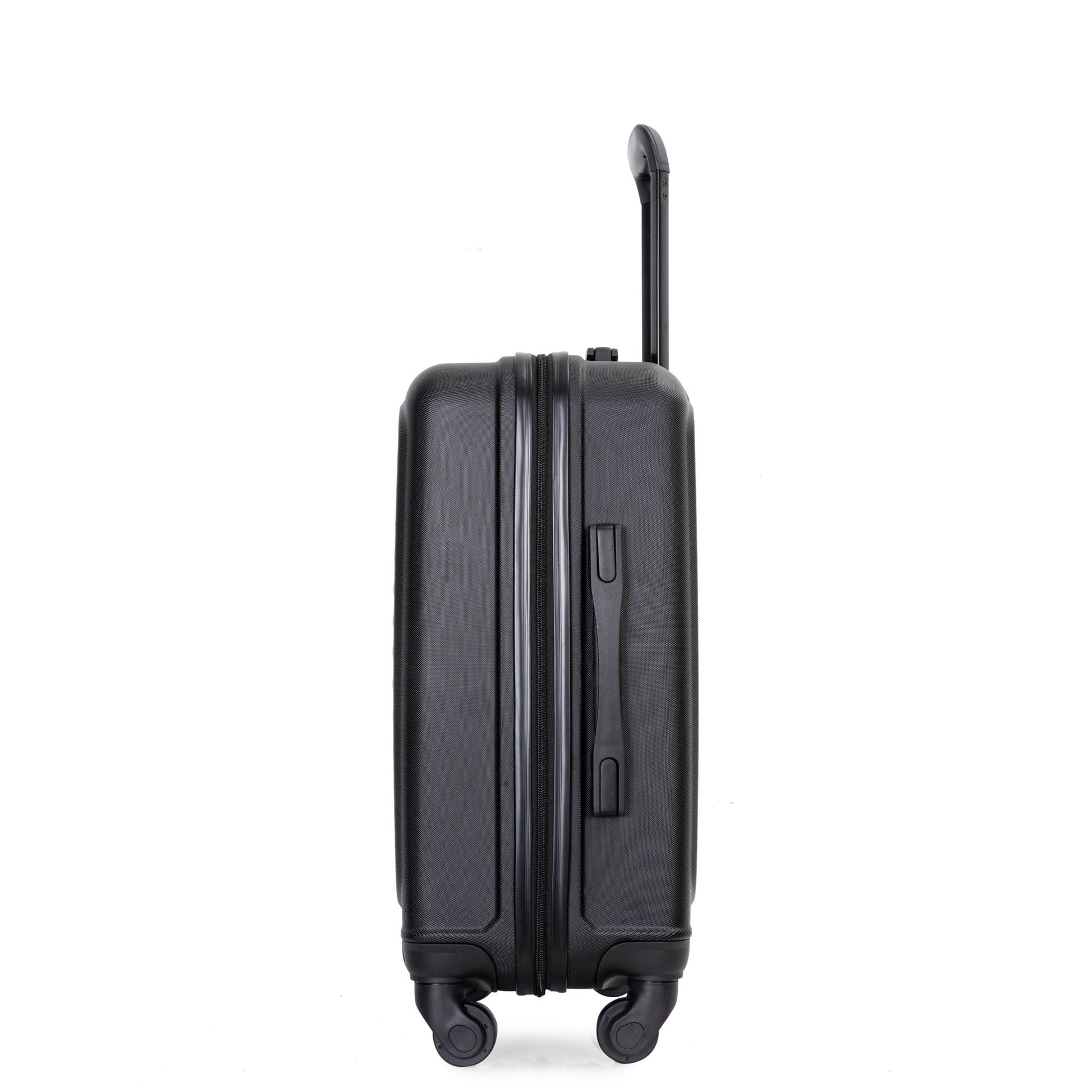 20" Carry on Luggage Lightweight Suitcase, Spinner Wheels, Black - Korvel