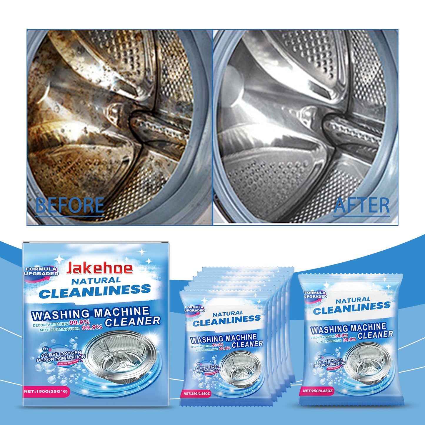 Washing Machine Decontaminator Cleaning Powder To Remove Dirt Odor Laundry Sink Household Clean Fresh And Effective - Korvel