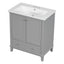 30inchgrey Bathroom Vanity with Sink ComboMulti-functional Bathroom Cabinet with Doors and Drawer Solid Frame and MDF Board - Korvel