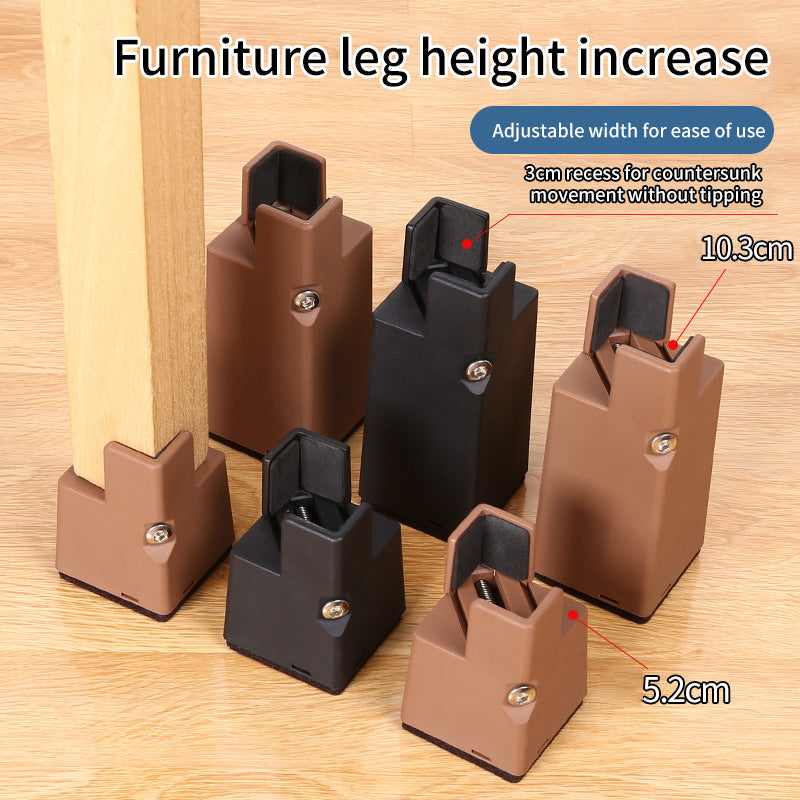 Adjustable Furniture Heightening Feet - Set of 2