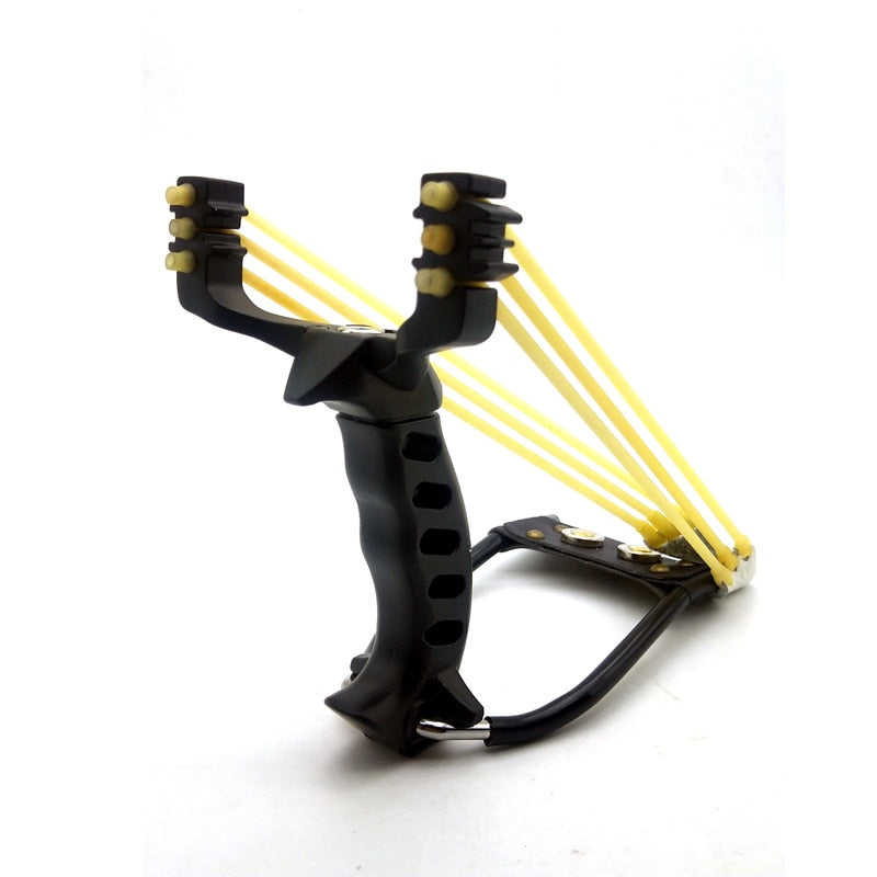 Powerful slingshot with wrist rest outdoor hunting all-metal material sling shot heavy-duty large slingshot for fishing and ball - Korvel