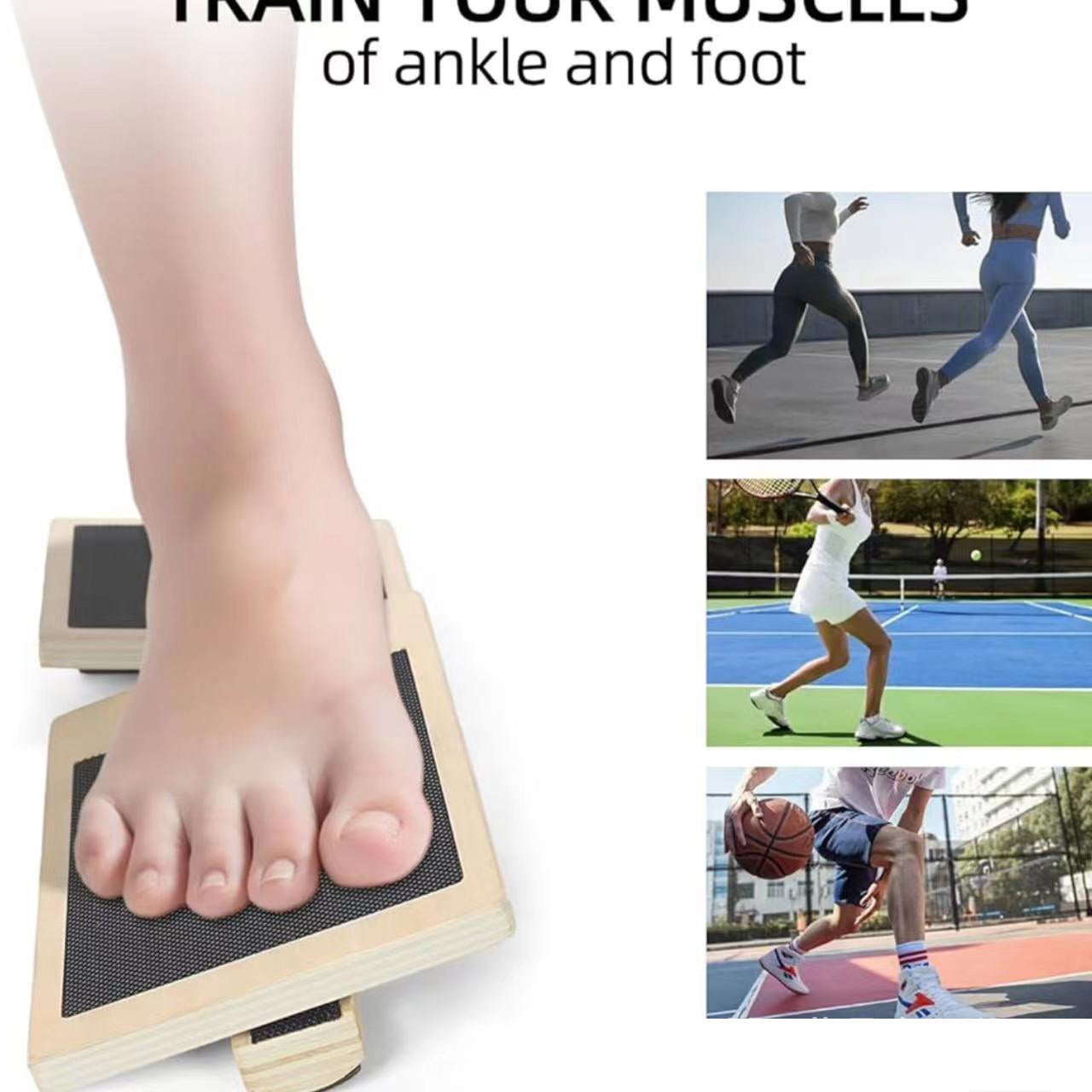 Solid Wood Incline Stretcher Wooden Posture Corrector Calf Foot Stretching Board Straight Leg Standing Stretching Board - Korvel