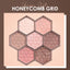 Honeycomb Hexagonal Star Diamond Eyeshadow Palette Taro Powder Honey Earth Eyeshadow Natural Highlight 12 Colors - Korvel