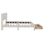 Queen Size Storage Bed Velvet Upholstered Platform Bed with a Big Drawer - Beige - Korvel