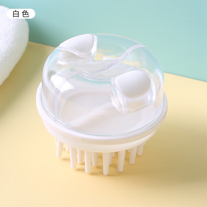 Hair Wash Comb Clear Brush Fluid Press Scalp Massage Bath Cleaning Shower Brush Home Shampoo Scrubber - Korvel