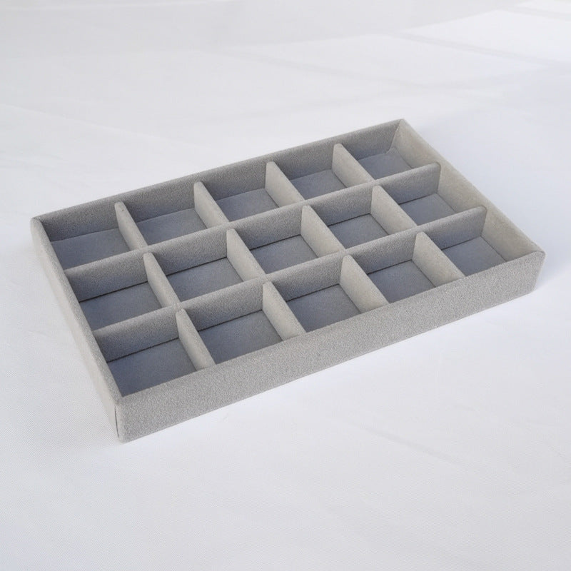 Organisateur de Bijoux Empilable en Velours pour Bagues, Boucles d'Oreilles et Colliers