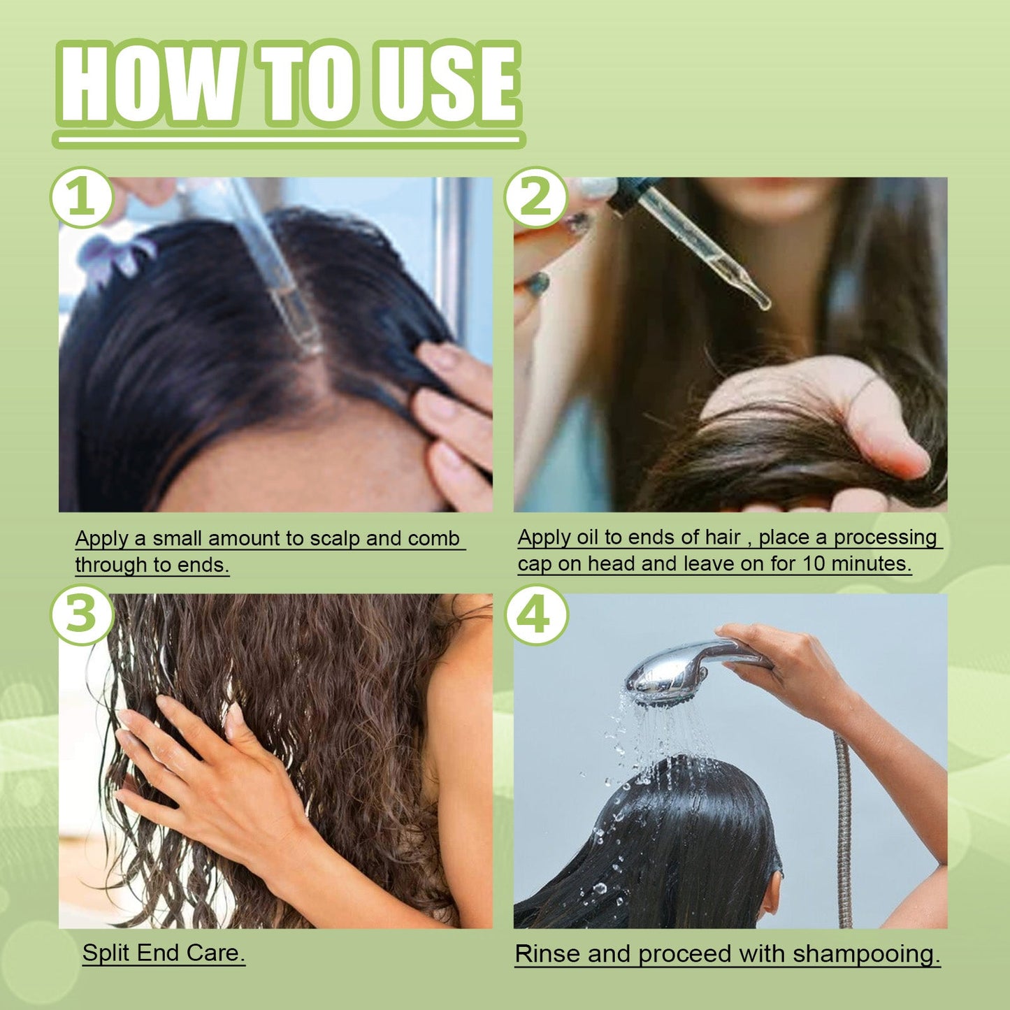 Mint Hair Nutrient Solution, Hair Growth Scalp Care Split Ends Care Strengthen Hair Essential Oil - Korvel