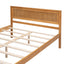 Platform Bed Frame with Headboard, Wood Slat Support No Box Spring Needed Full  Oak - Korvel
