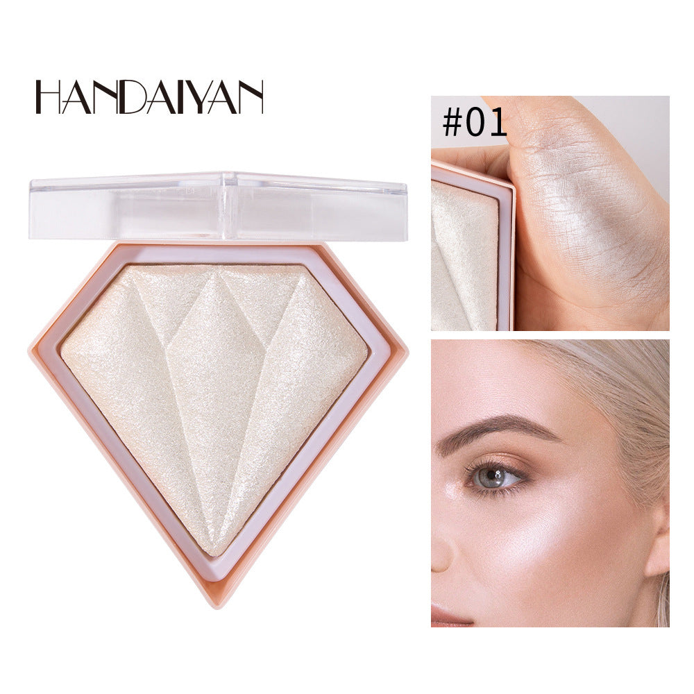 Diamond Highlighter Powder Brighten Skin Tone Repair Glitter Powder Nose Shadow Modification Stereo Brightening - Korvel
