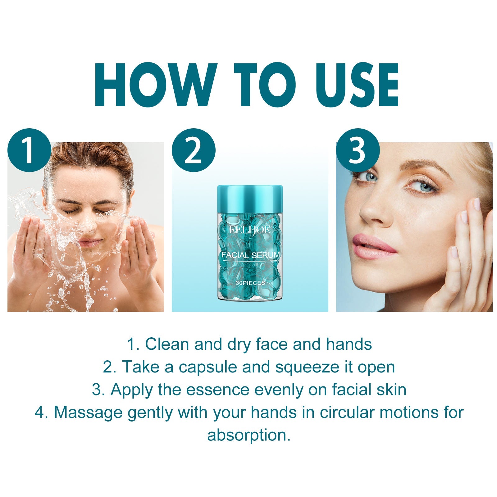 B5 Face Capsule Essence Reduces Fine Lines, Lifts Sagging, Firming And Moisturizing Face - Korvel
