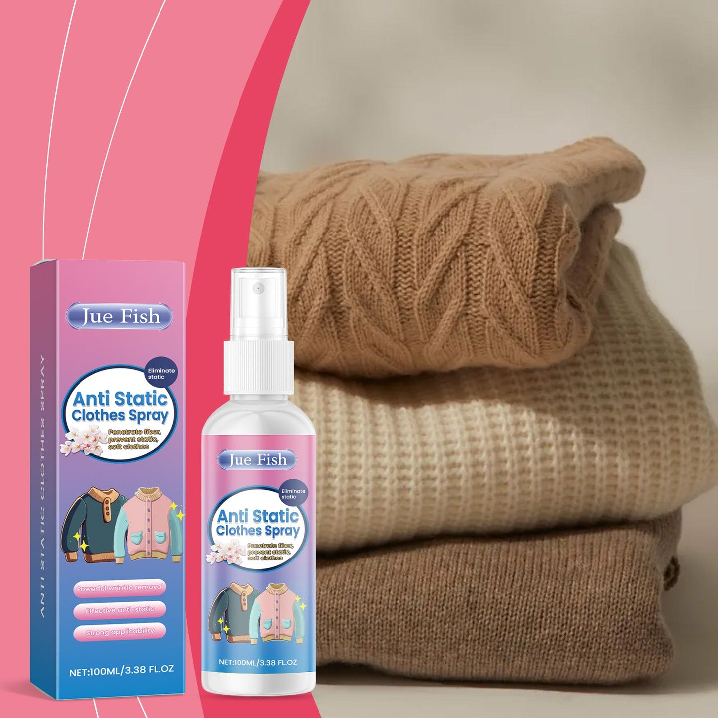 Premium Anti-Static Spray for Smooth Clothing Care