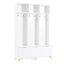 Large storage hall tree with bench, multifunctional storage platform, luxury clothes hanger equipped with 6 gold hooks - Korvel