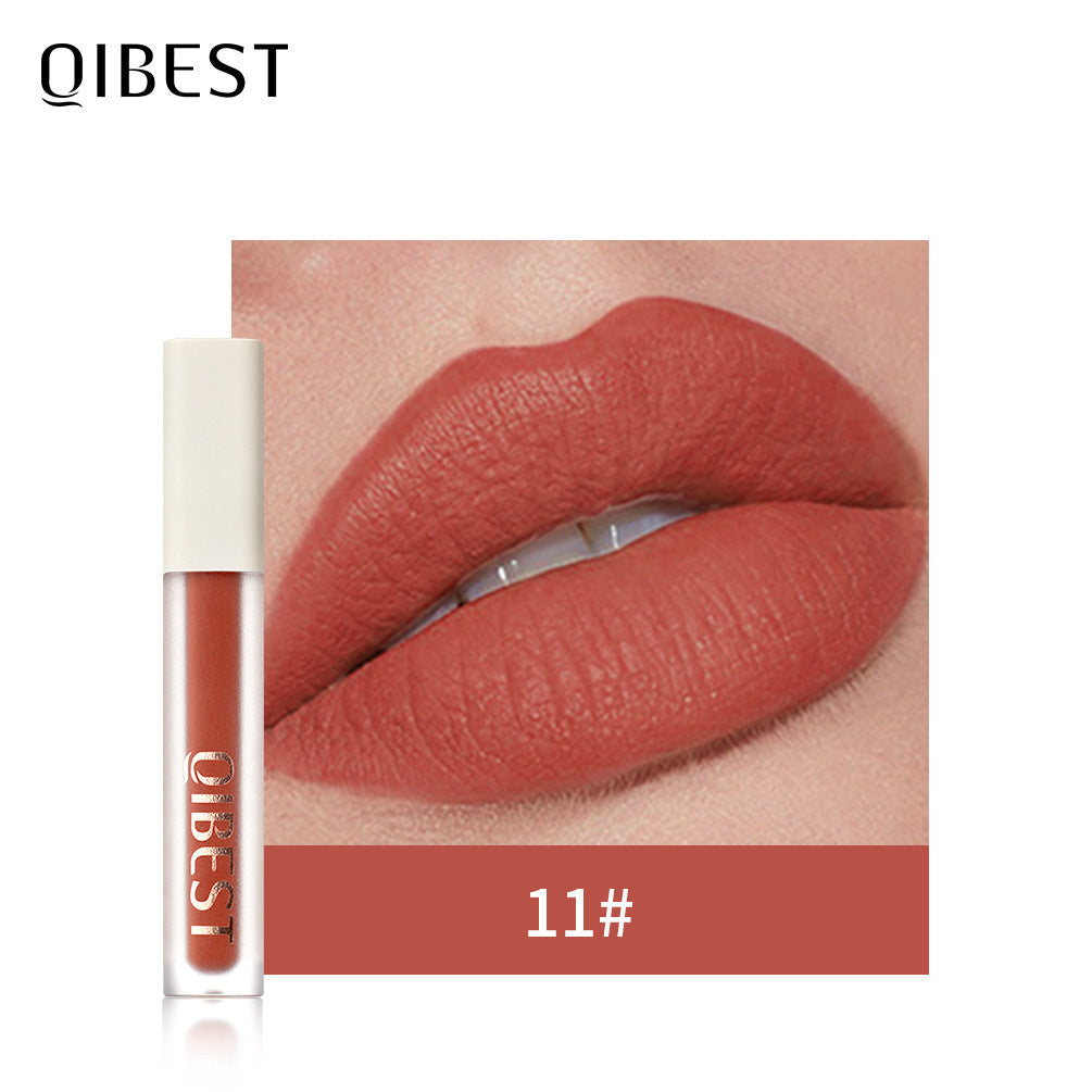 QIBEST Silky Lip Glaze - Brillo Labial No Pegajoso y de Larga Duración