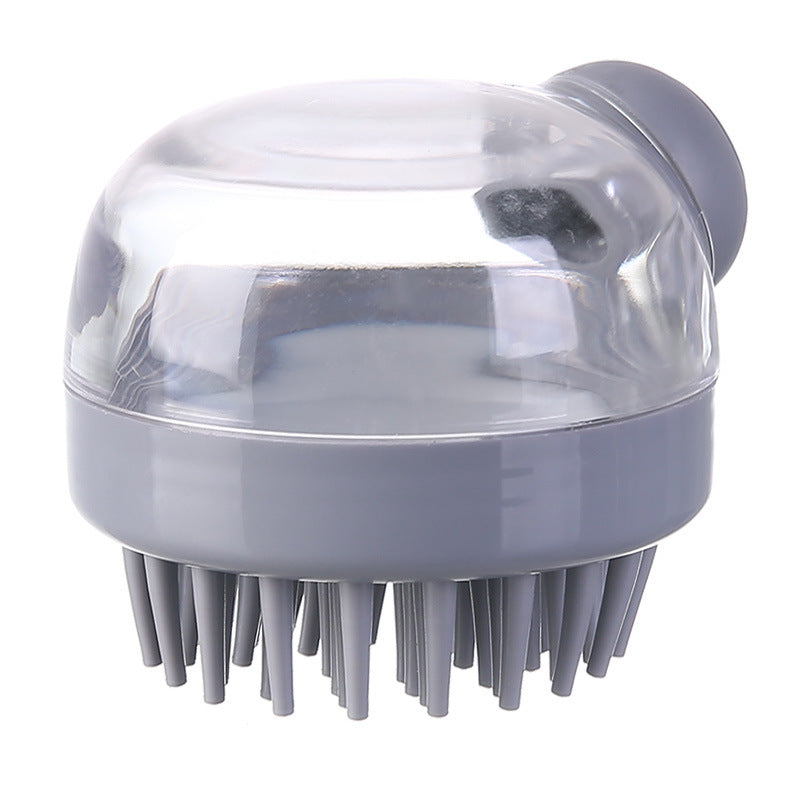 Hair Wash Comb Clear Brush Fluid Press Scalp Massage Bath Cleaning Shower Brush Home Shampoo Scrubber - Korvel