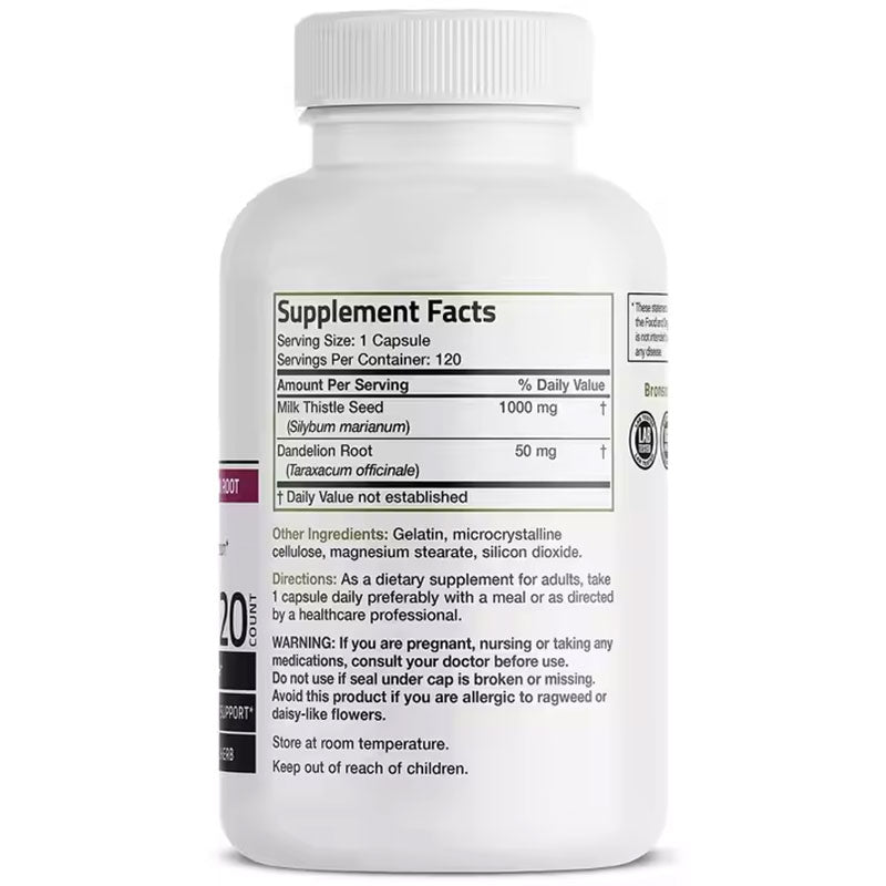 120 capsules of milk thistle grass dandelion root liver supplement - Korvel