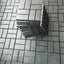 Plastic interlocking deck tiles, 36 pieces, 12 inch x 12 inch waterproof terrace tiles, with strong drainage design in grey - Korvel