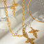 18K Gold-Plated Stainless Steel Cross Necklace - Korvel