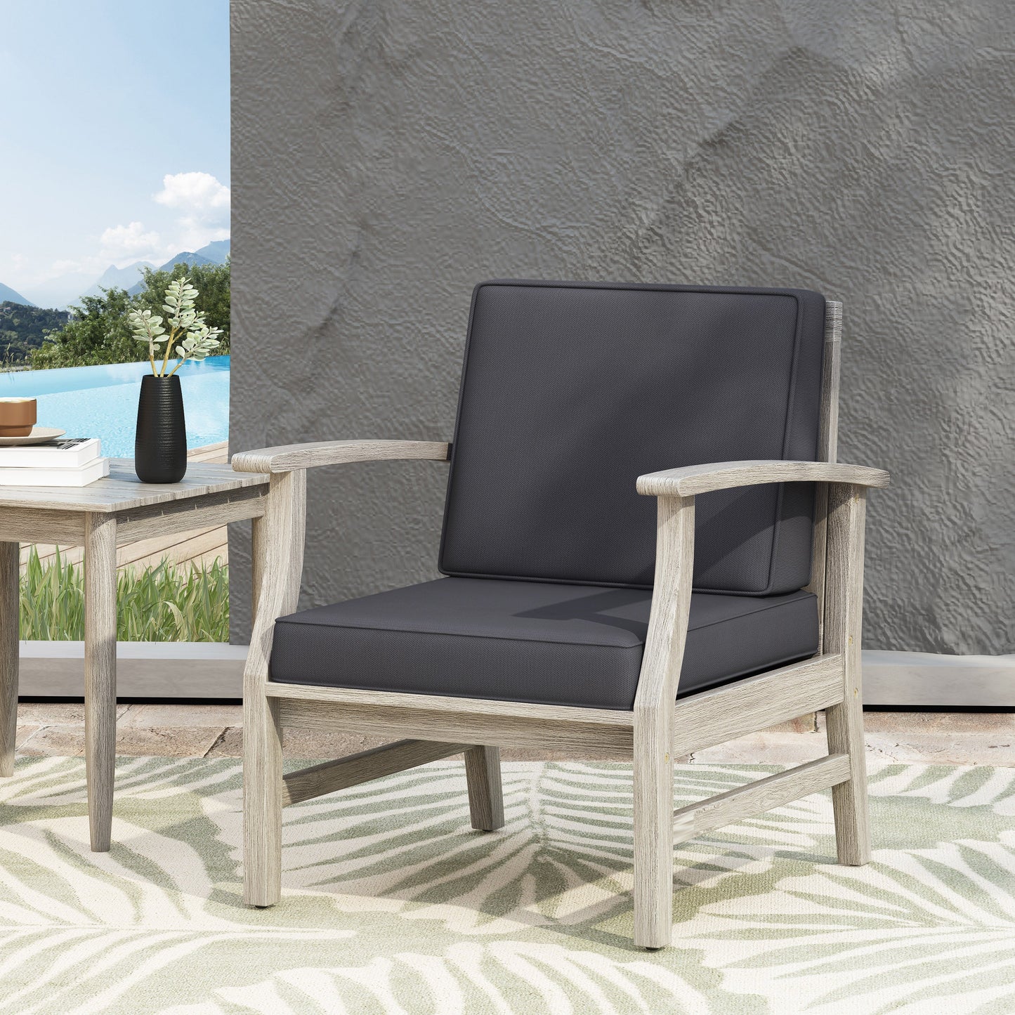 PERLA CLUB CHAIR, LIGHT GREY - Korvel