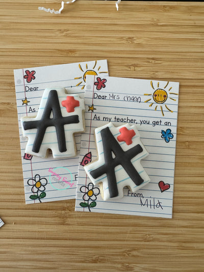 Tarjeta de Galleta A+ para Maestros - Regalo Perfecto para Educadores