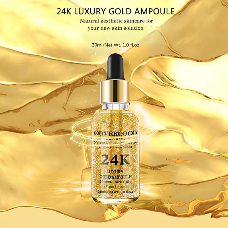 24K Serum Facial Complexion Brightening Moisturizing Skin 30ml Essence Facial Serum - Korvel