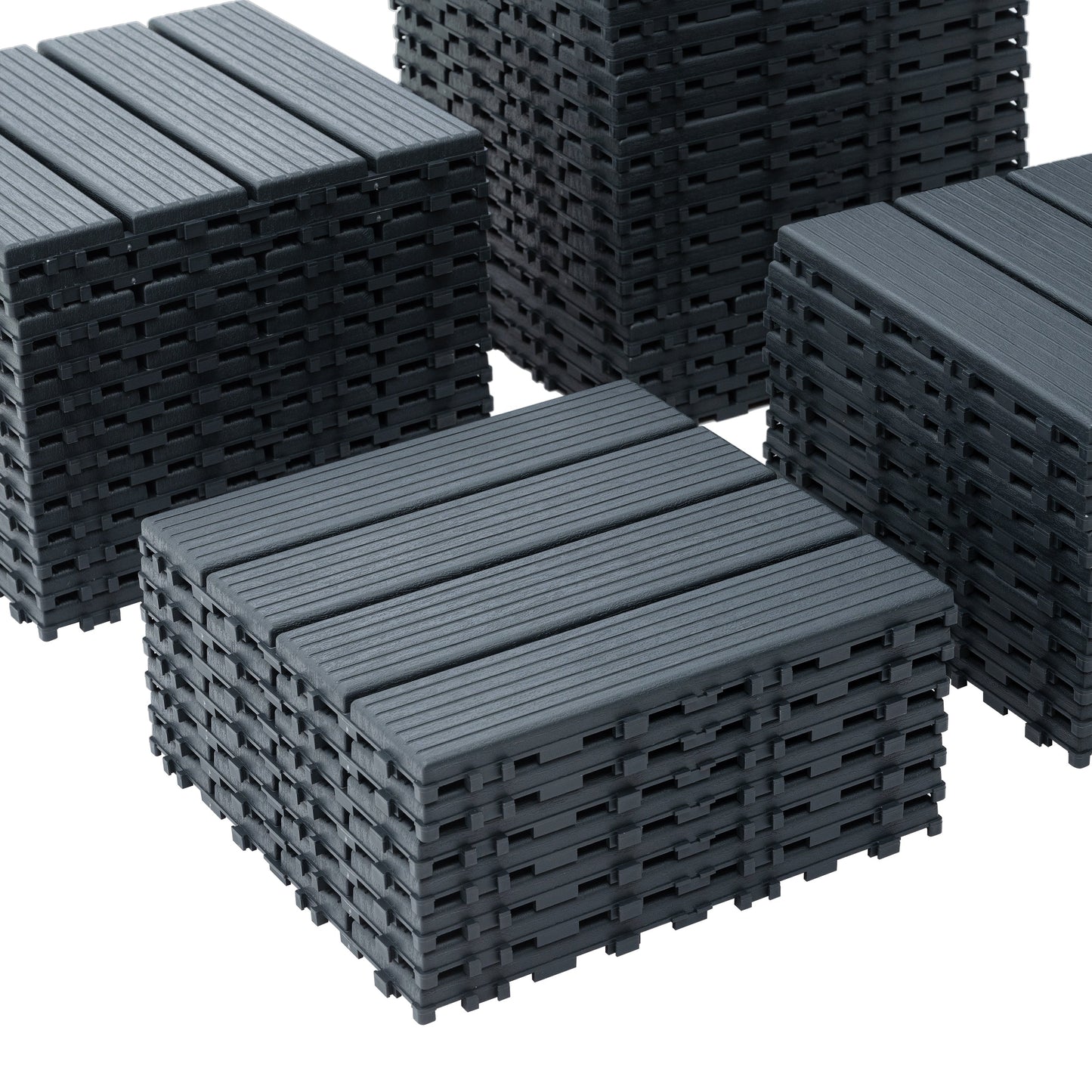 Premium Plastic Interlocking Deck Tiles - 44 Pack