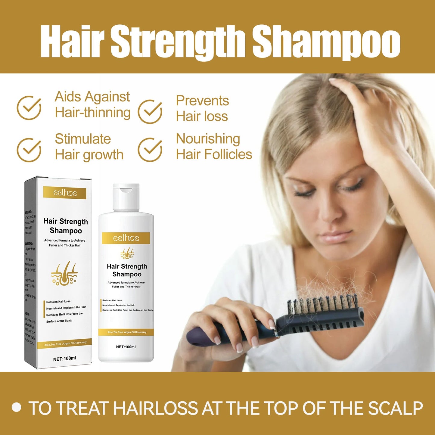 Tight Hair Shampoo Hair Cleansing Massage Scalp To Prevent Loose Tight Hair Roots Strong And Solid Hair Shampoo - Korvel