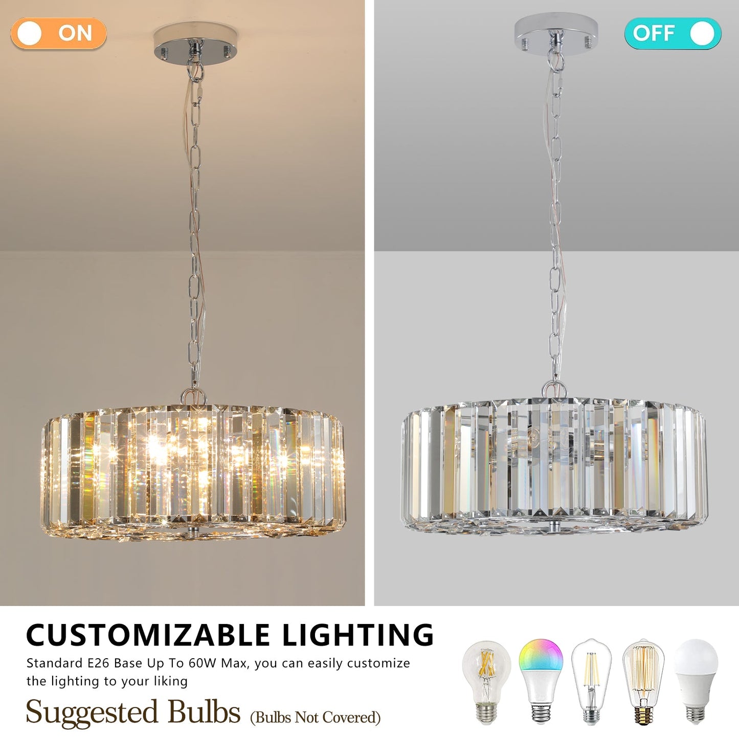 Chandelier en cristal moderne de luxe pour la décoration intérieure