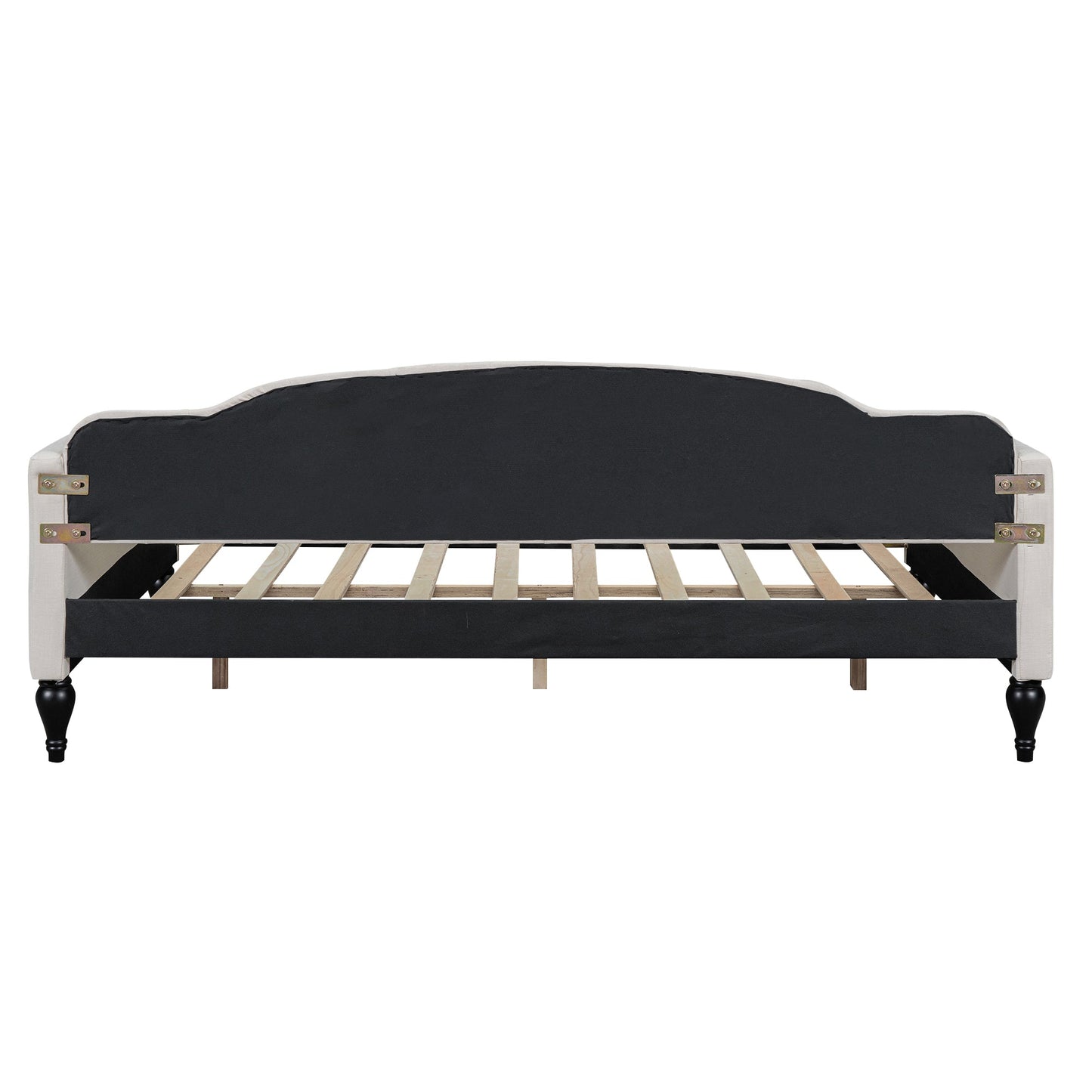Full Size Upholstered Tufted Daybed in Beige