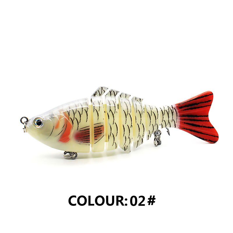 Multi Jointed Fishing Lure Sinking Artificial Wobbler Bait Hard Bait Swimbait 10cm/15.7g Fishing Tackle 7 Sections Crankbait - Korvel