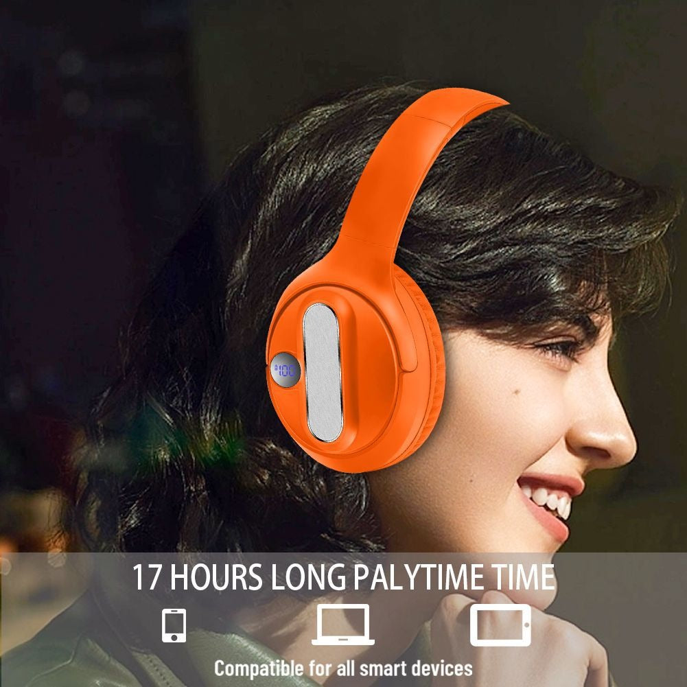 AKZ-13 wireless Bluetooth headset with battery level display and long battery life foldable - Korvel