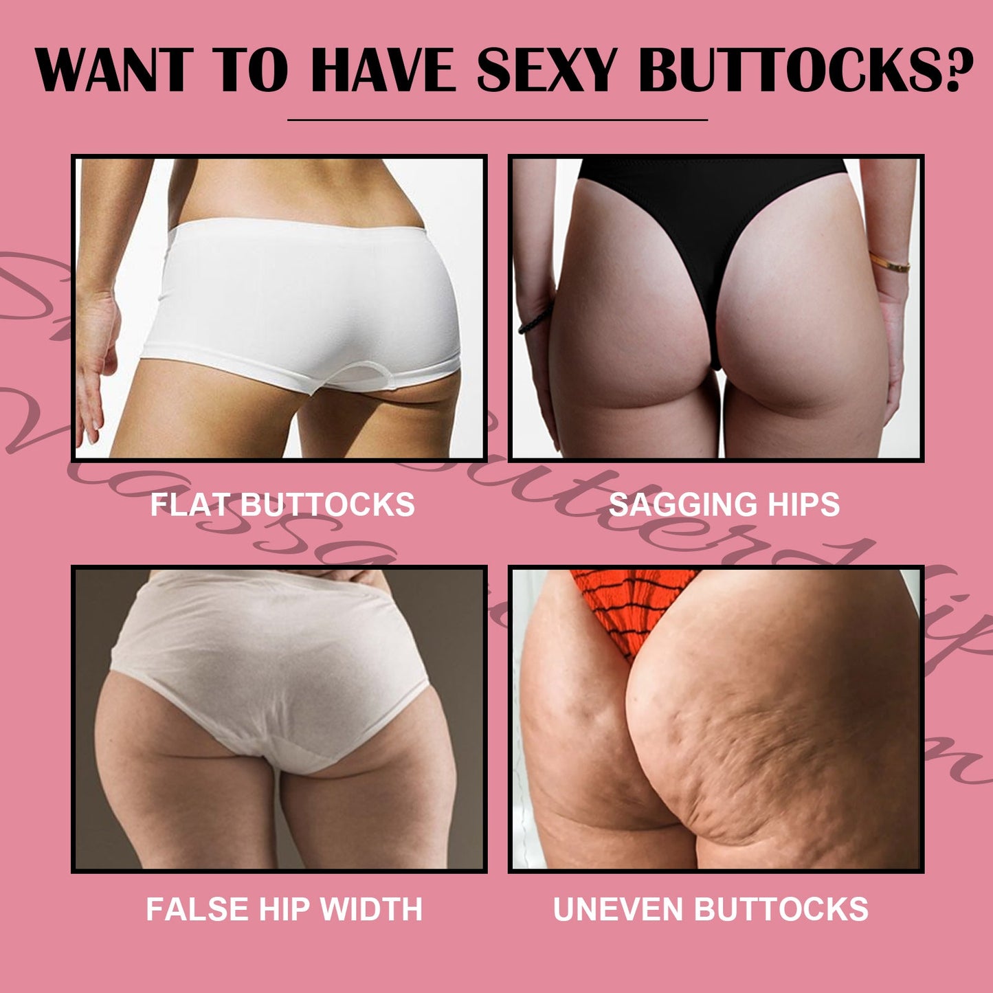 Butt Massage Cream, Booty Lift Firming Skin Booty Lift Shape Peach Booty Moisturizing And Firming Cream - Korvel