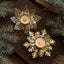 Christmas Golden Iron Candlestick Desktop Decoration Christmas Day Snowflake Decorations Table Arrangement - Korvel