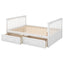 Full over Full Bunk Bed with Drawers  Convertible Beds  White - Korvel