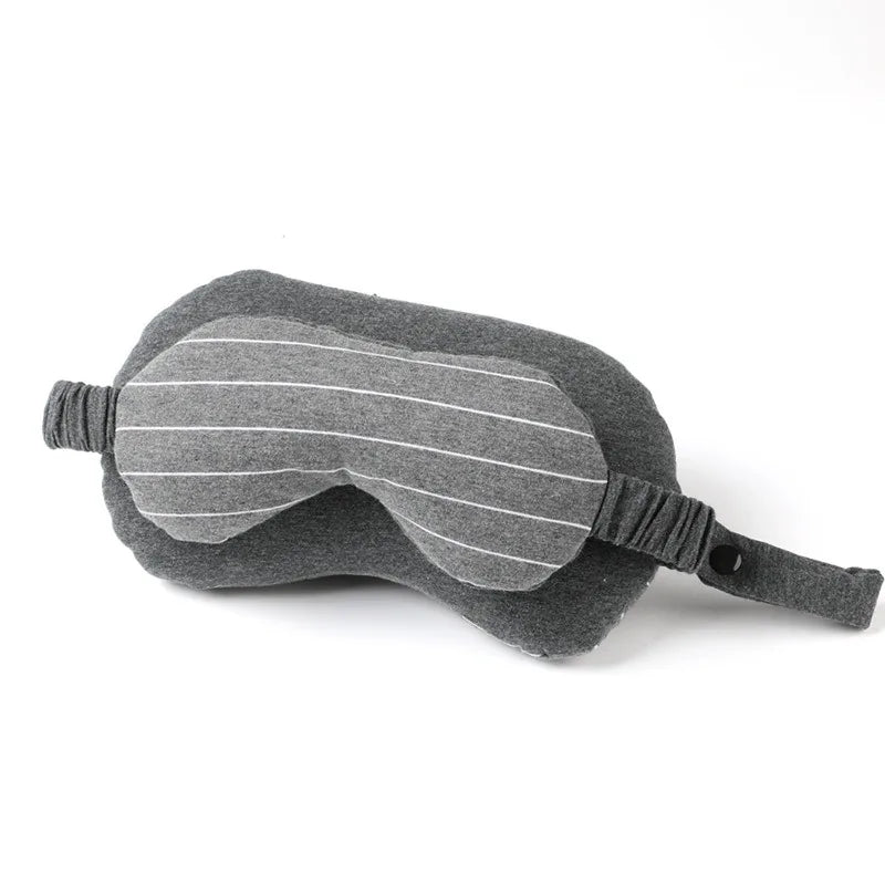 Masque pour les yeux et coussin de cou portable 2-en-1 pour le voyage