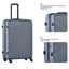 3 Piece Luggage Sets ABS Lightweight Suitcase with Two Hooks, Spinner Wheels, TSA Lock, (20/24/28) Gray - Korvel