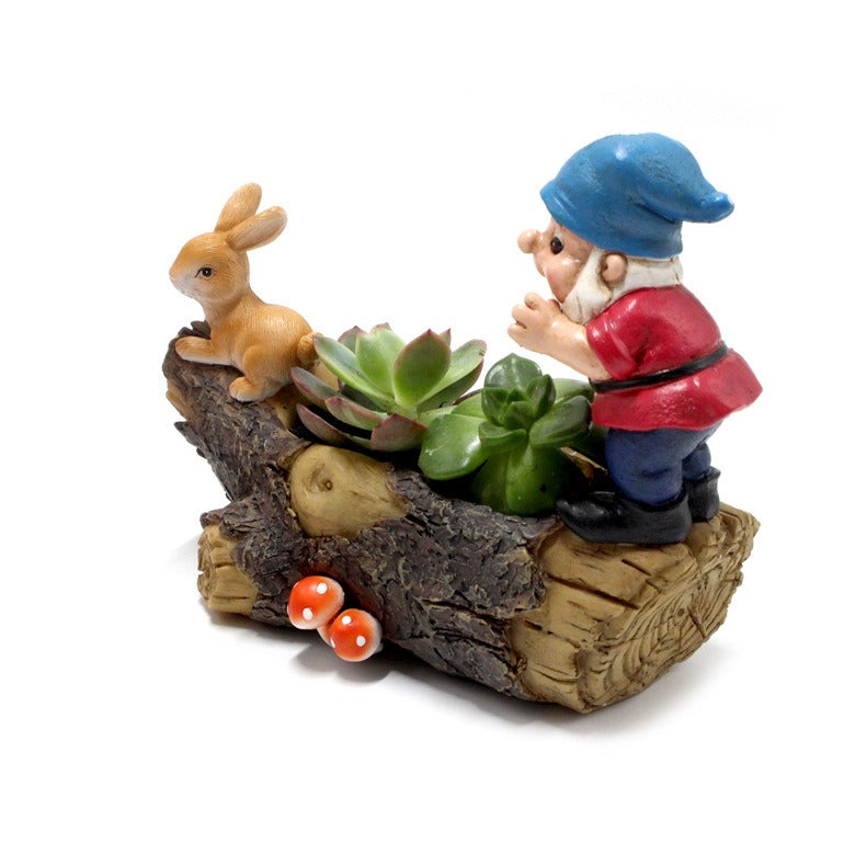 Dwarf Rabbit Flower Pot Decoration Creative Elf Flower Pot Garden Decoration - Korvel
