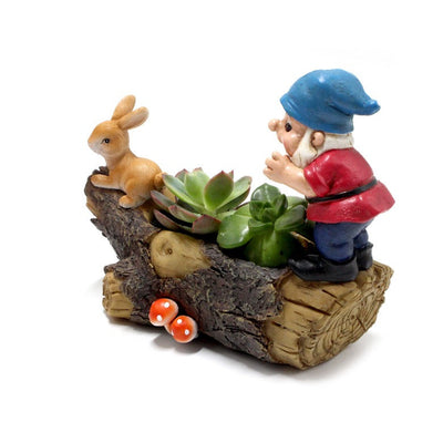 Dwarf Rabbit Flower Pot Decoration Creative Elf Flower Pot Garden Decoration - Korvel