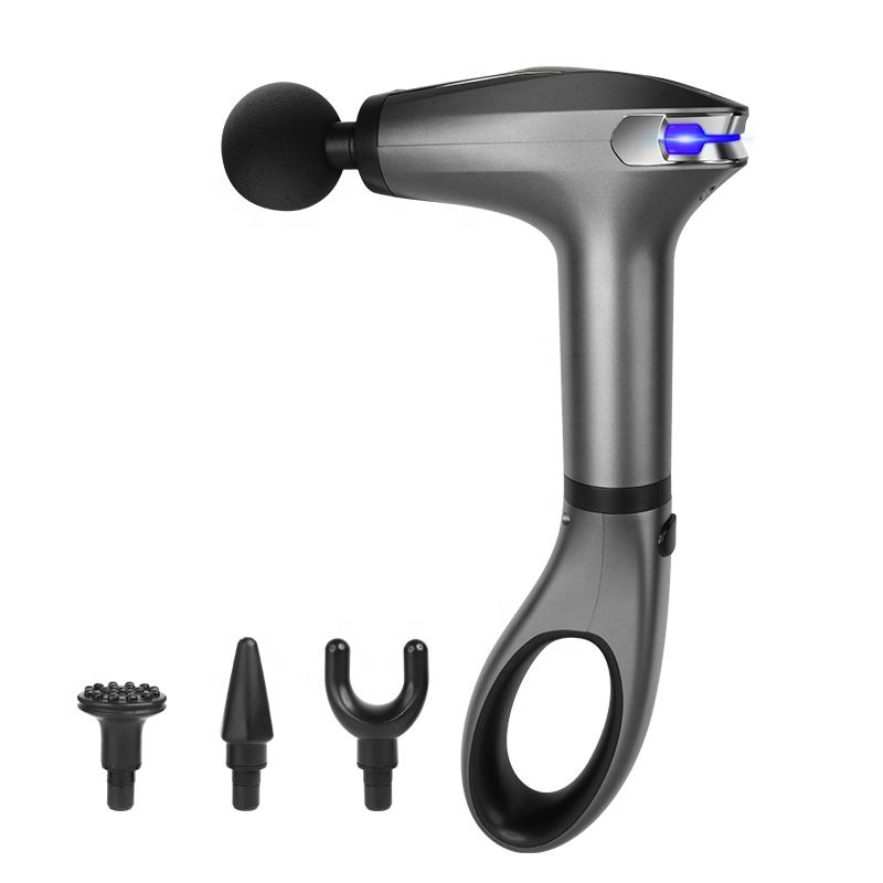 4 Massage Silicone Head Powerful Fascial Gun Portable Vibration Deep Tissue Percussion Muscle Back Massage Gun For Women - Korvel