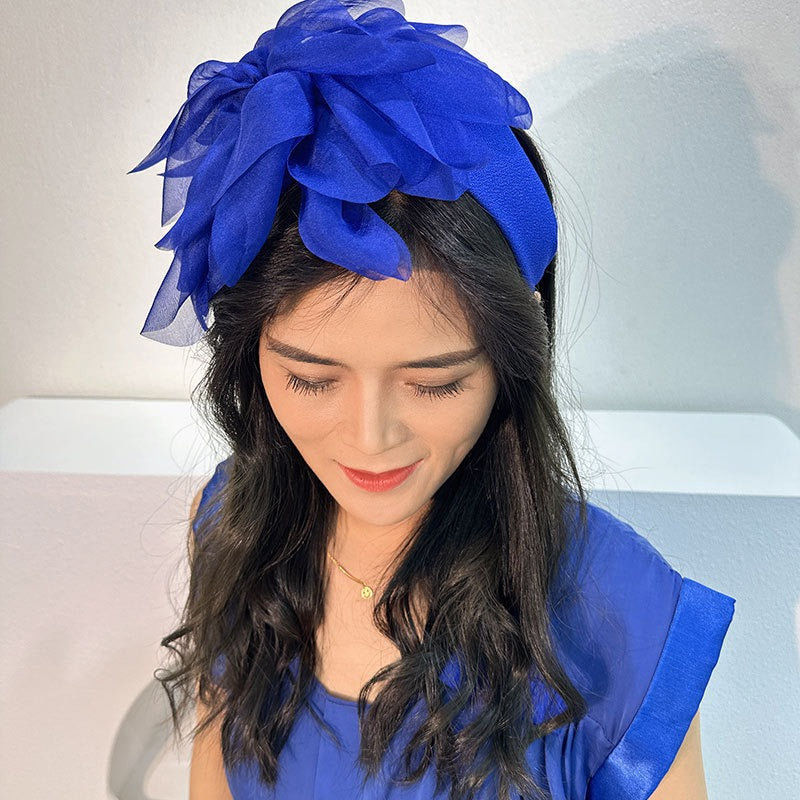 Fashion fabric oversized colorful flower fashion headband - Korvel