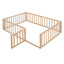 Full Size Wood Daybed Frame with Fence Natural(OLD SKU:WF289662AAM) - Korvel
