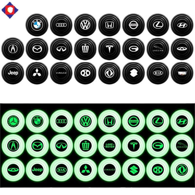 20pcs Universal Branded Silicone Car Door Shock Absorbing Buffers Protector Stickers Bumper, Fluorescent and Blac - Korvel